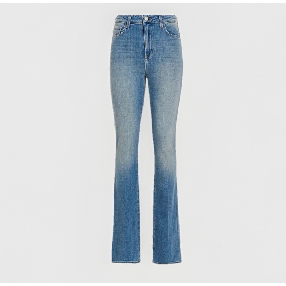 NWT L'Agence Jeans Womens Sz 25 Oriana High Rise Mini Flare Lancaster Blue
